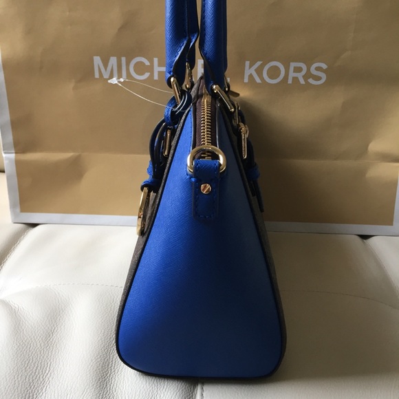 NWT MICHAEL KORS MEDIUM CIARA BLUE SATCHEL BAG - Picture 4 of 7